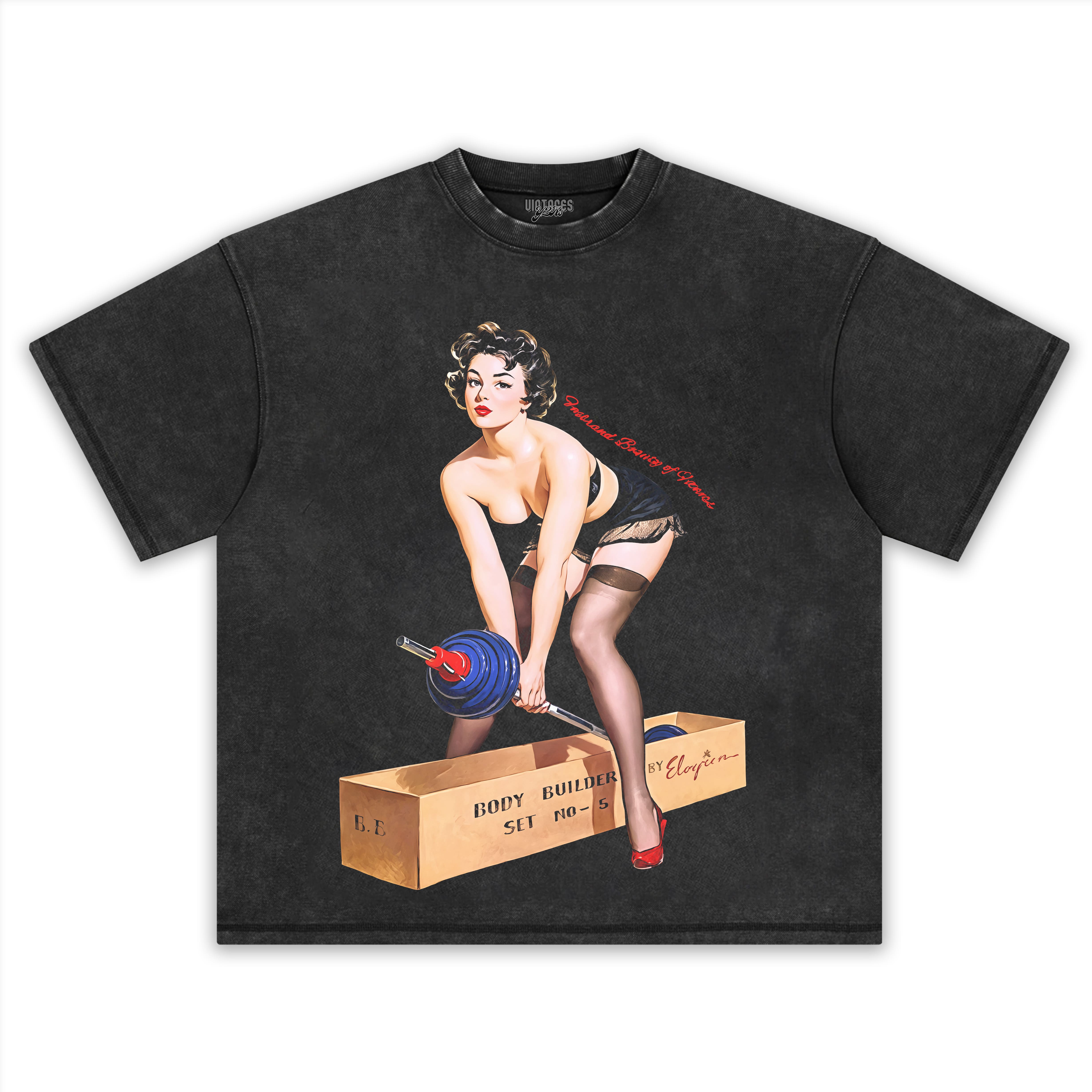 RETRO PIN-UP BODYBUILDER TANK TOP & TEE & LONG SLEEVE & LAYERED LS & HOODIE