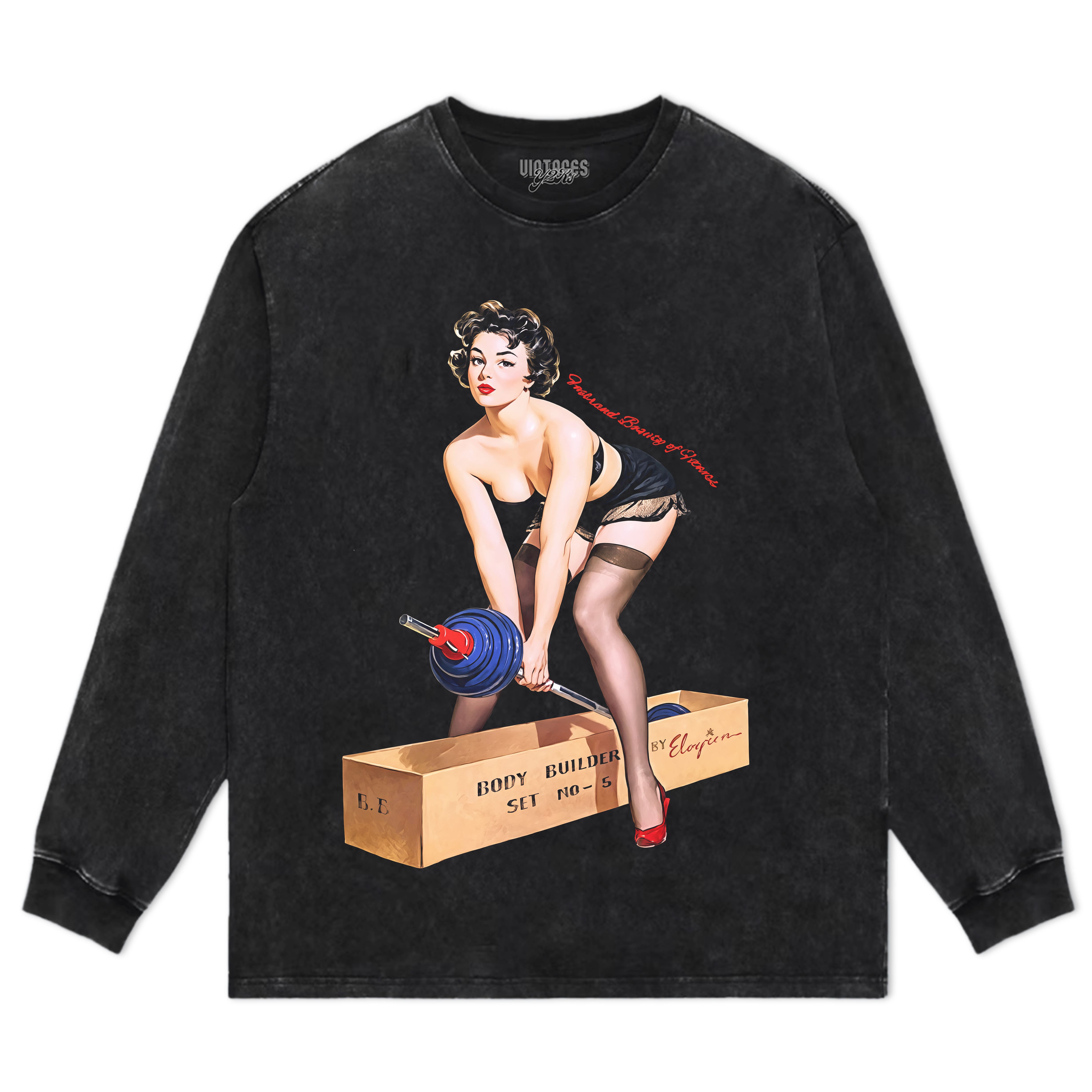 RETRO PIN-UP BODYBUILDER TANK TOP & TEE & LONG SLEEVE & LAYERED LS & HOODIE