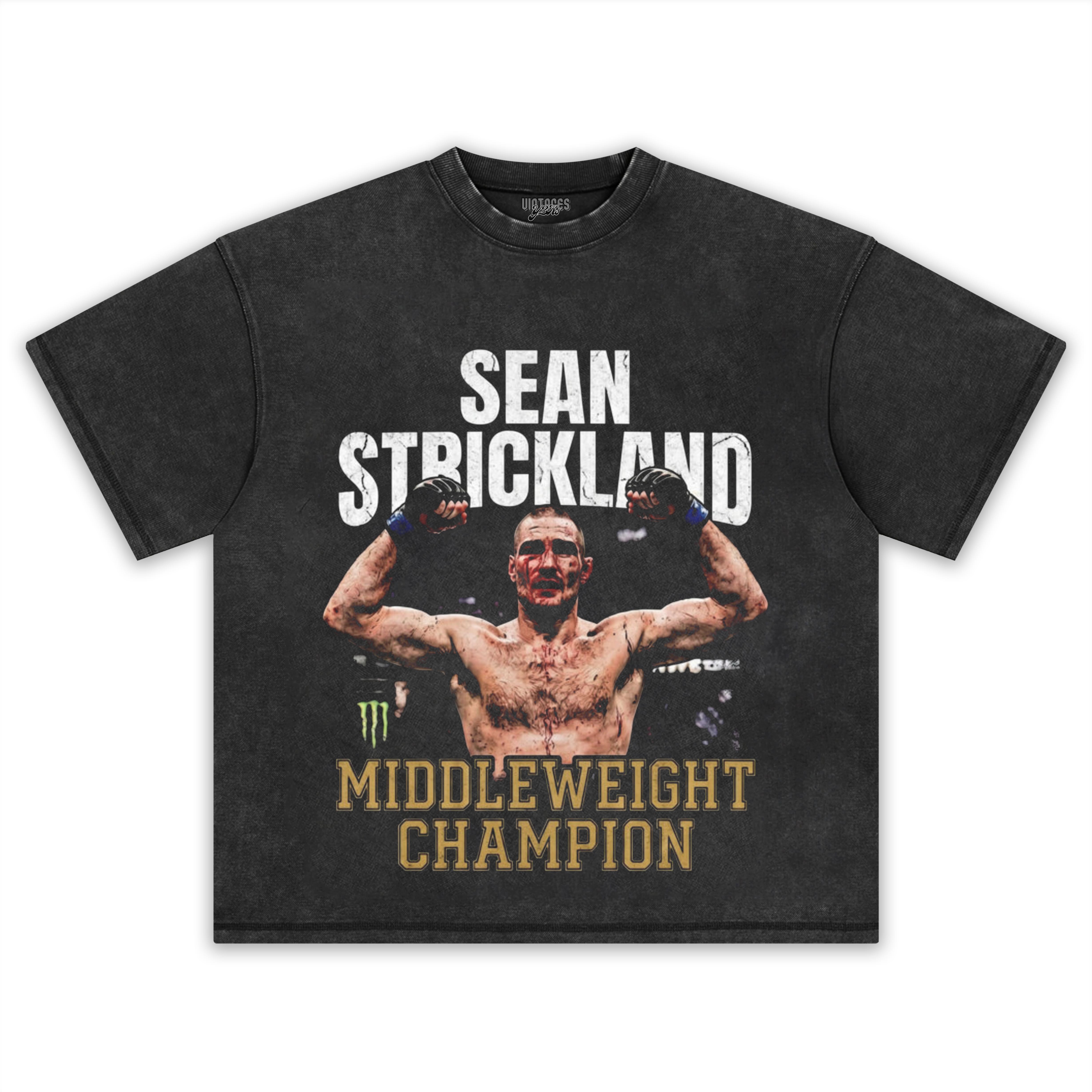 SEAN STRICKLAND MIDDLEWEIGHT CHAMPION TANK TOP & TEE & LONG SLEEVE & LAYERED LS & HOODIE