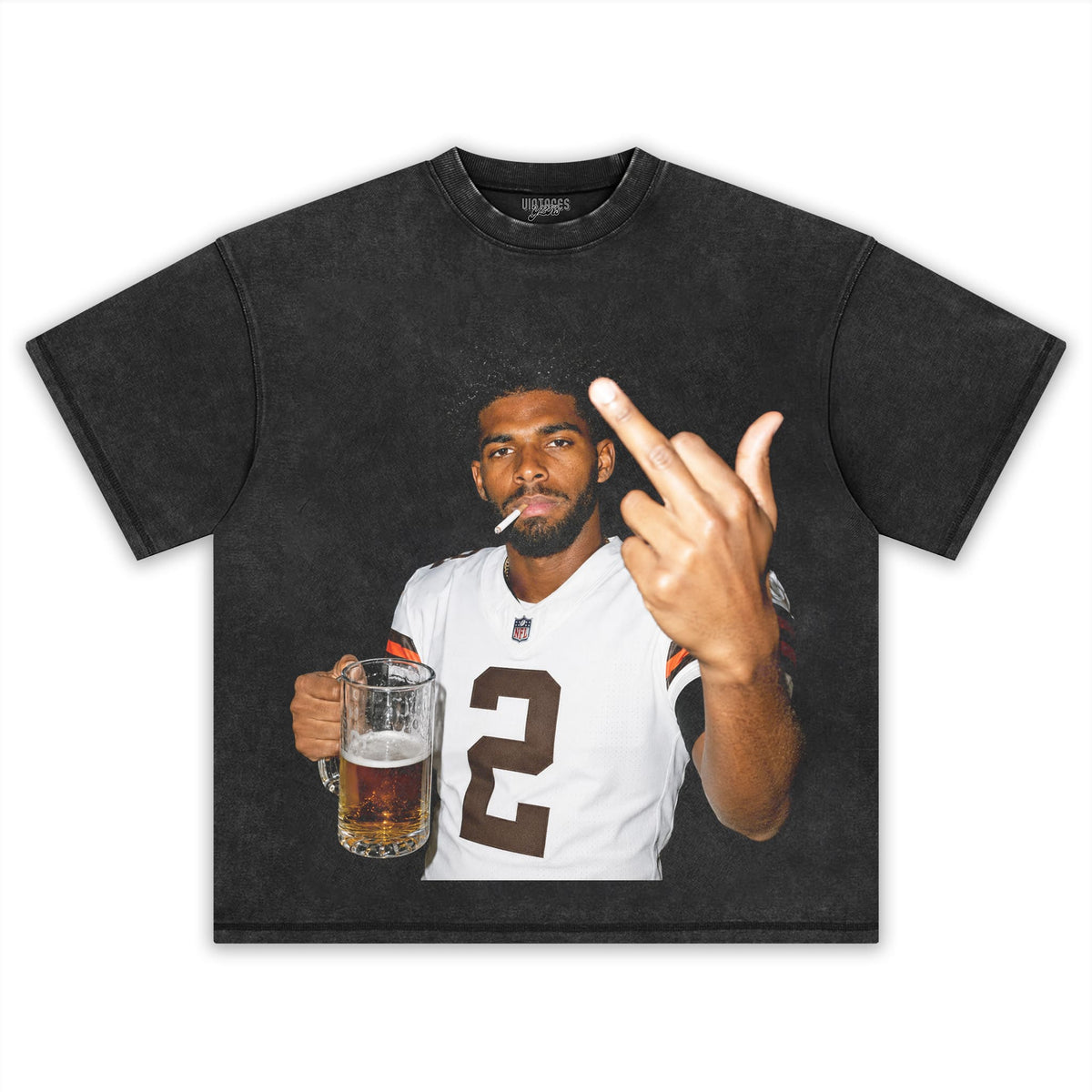SHEDEUR SANDERS - MIDDLE FINGER V2 TANK TOP & TEE & LONG SLEEVE & LAYERED LS & HOODIE