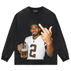 SHEDEUR SANDERS - MIDDLE FINGER V2 TANK TOP & TEE & LONG SLEEVE & LAYERED LS & HOODIE