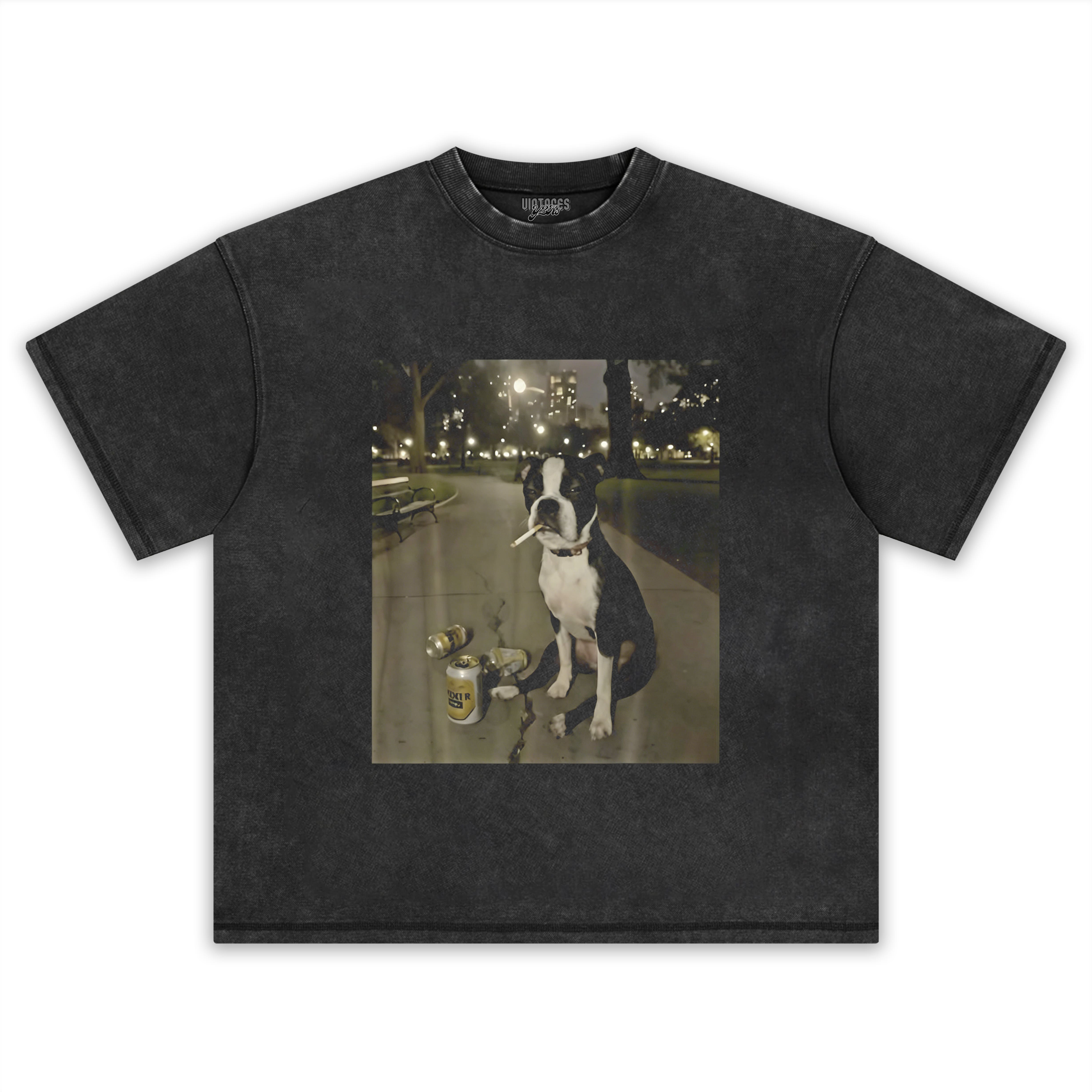 SMOKING DOG CIGARETTE GEN Z DOG TANK TOP & TEE & LONG SLEEVE & LAYERED LS & HOODIE