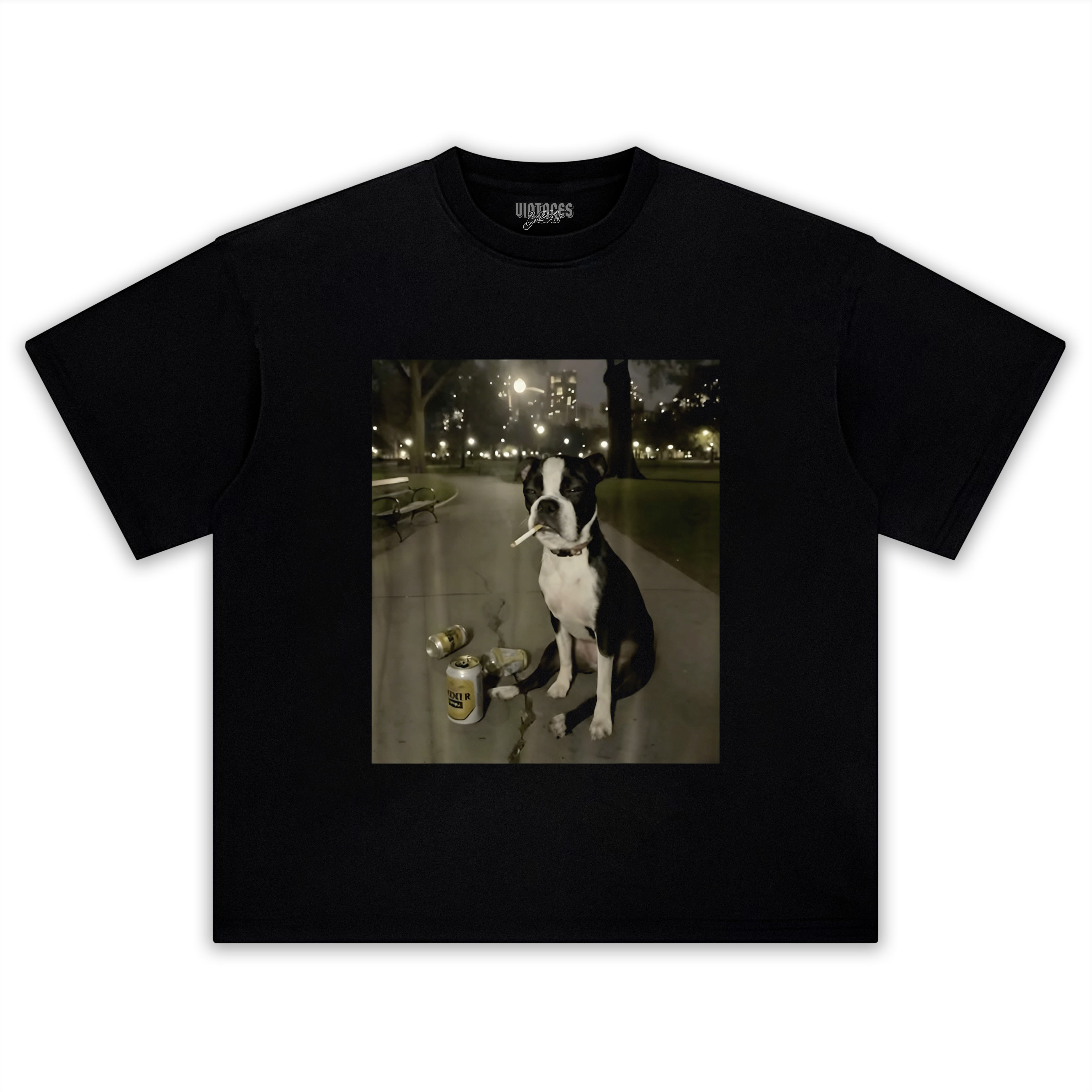 SMOKING DOG CIGARETTE GEN Z DOG TANK TOP & TEE & LONG SLEEVE & LAYERED LS & HOODIE