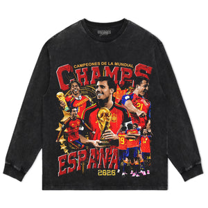 SPAIN - WC '26 CHAMPS V6 TANK TOP & TEE & LONG SLEEVE & LAYERED LS & HOODIE