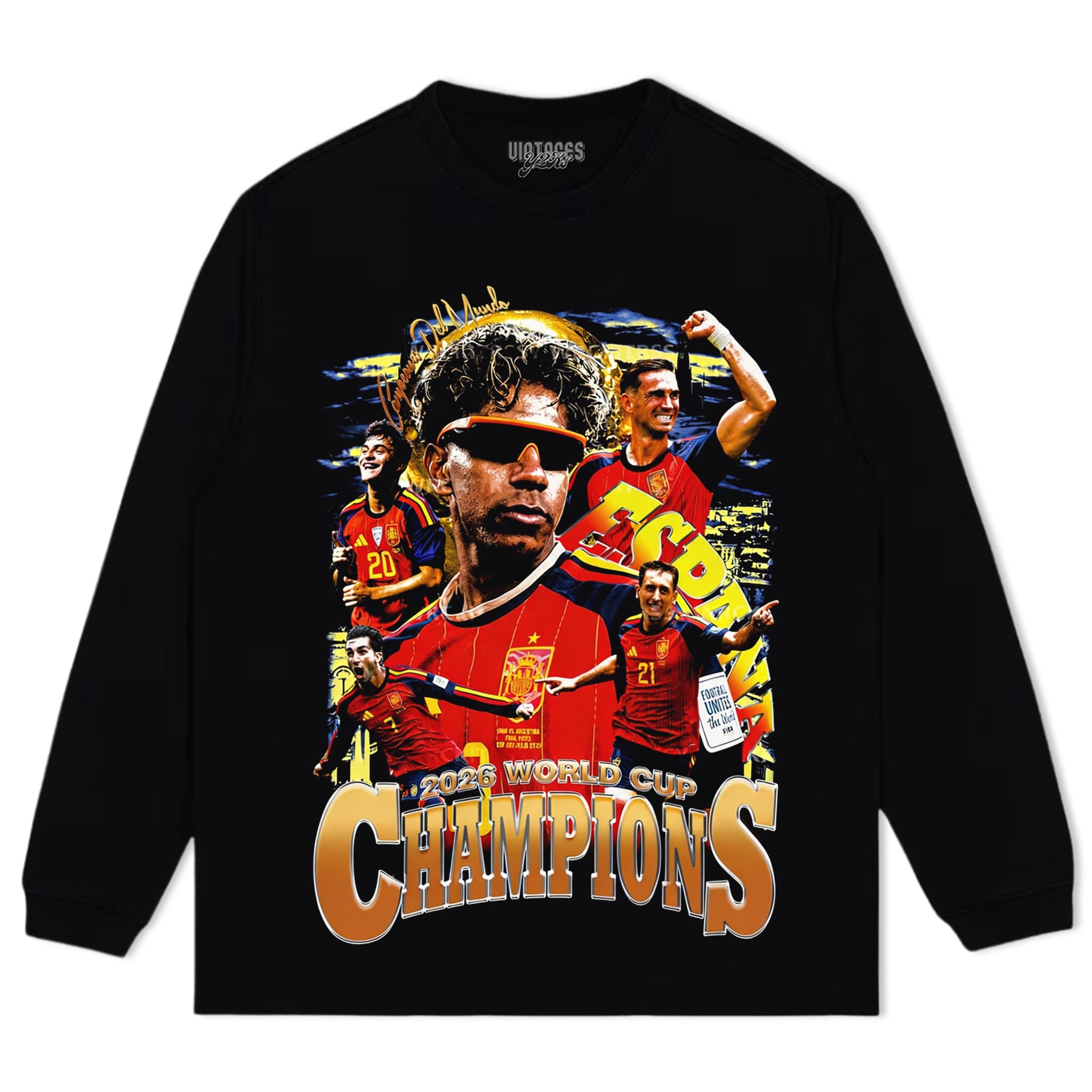 SPAIN - WC '26 CHAMPS V8 TANK TOP & TEE & LONG SLEEVE & LAYERED LS & HOODIE