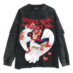 SPIDER-MAN AND MARY JANE WEDDING  LAYERED LONG SLEEVE