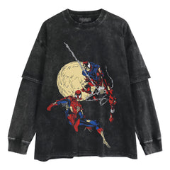 SPIDER MAN & SCARLET SPIDER LAYERED LONG SLEEVE