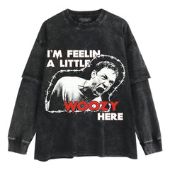 STU MACHER - I'M FEELIN A LITTLE WOOZY HERE - MATTHEW LILLARD LAYERED LONG SLEEVE
