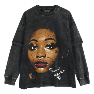 SUMMER WALKER BIG FACE TANK TOP & TEE & LONG SLEEVE & LAYERED LS & HOODIE