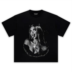 SYDNEY SWEENEY DEVIL TANK TOP & TEE & LONG SLEEVE & LAYERED LS & HOODIE