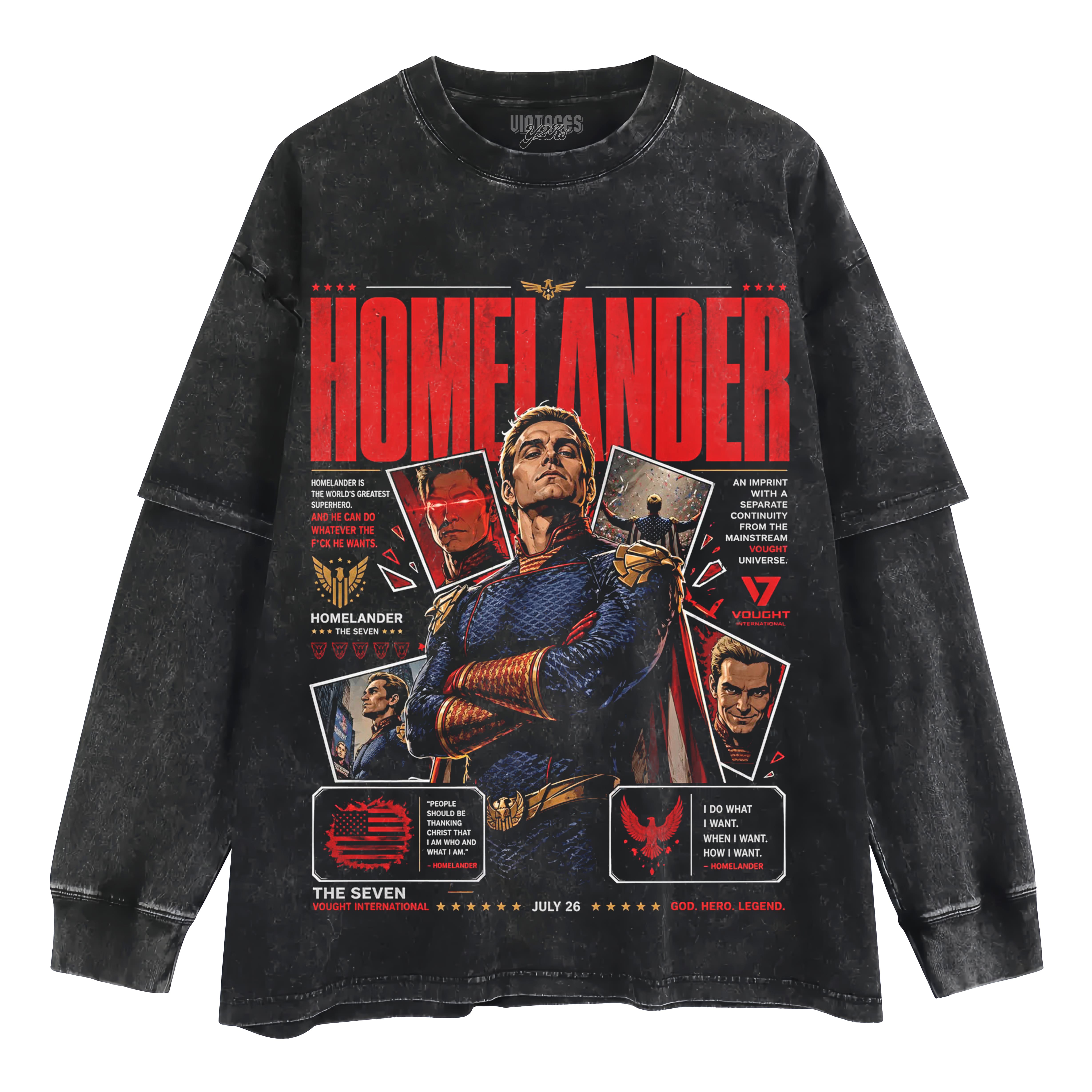 THE BOYS - HOMELANDER V4 TANK TOP & TEE & LONG SLEEVE & LAYERED LS & HOODIE