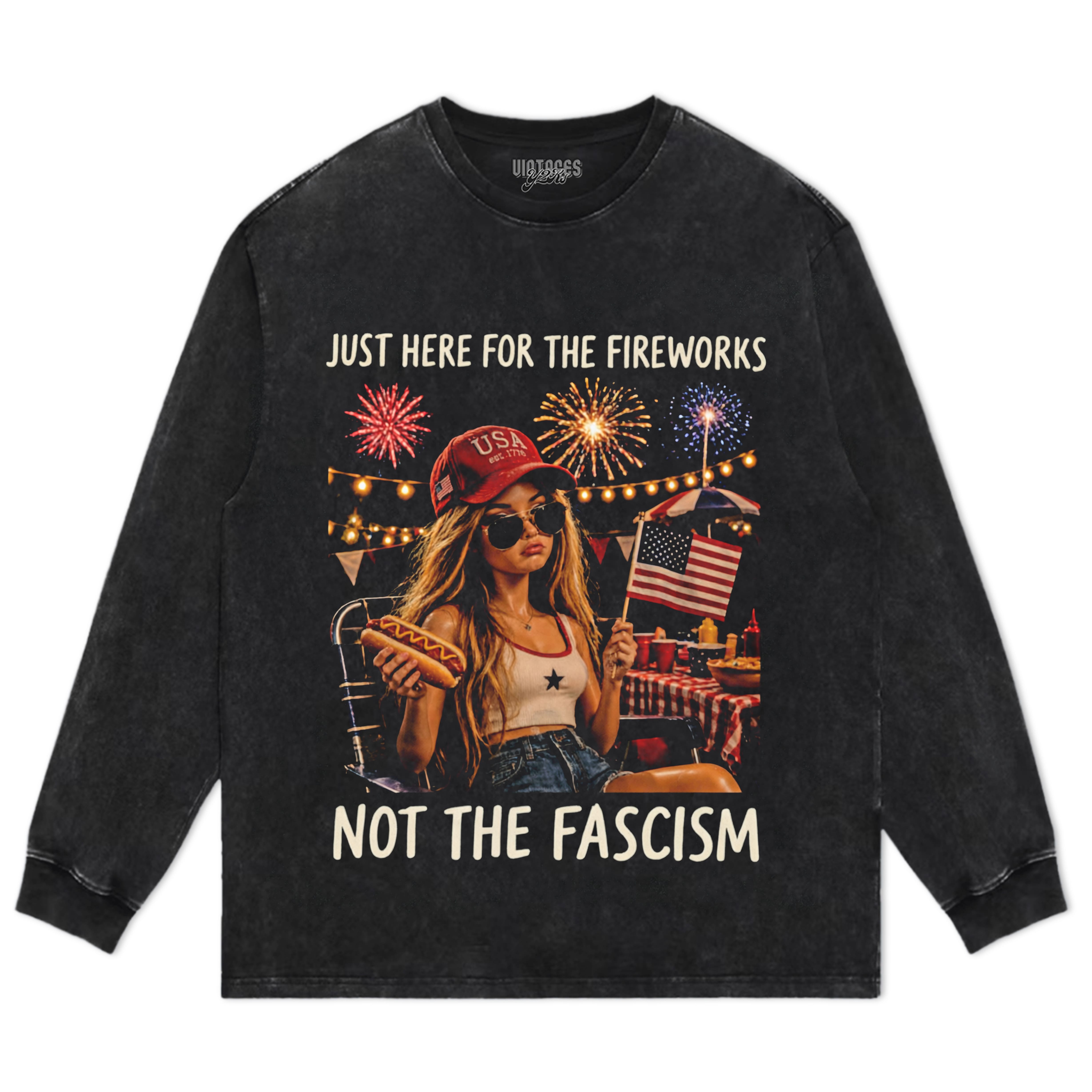 THE FIREWORKS FUNNY 4TH OF JULY - BARBIE DOLL MEME TANK TOP & TEE & LONG SLEEVE & LAYERED LS & HOODIE