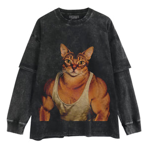 THE FITNESS CAT V6 TANK TOP & TEE & LONG SLEEVE & LAYERED LS & HOODIE