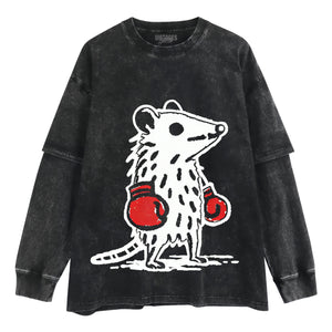 THE MOUSE BOXER TANK TOP & TEE & LONG SLEEVE & LAYERED LS & HOODIE