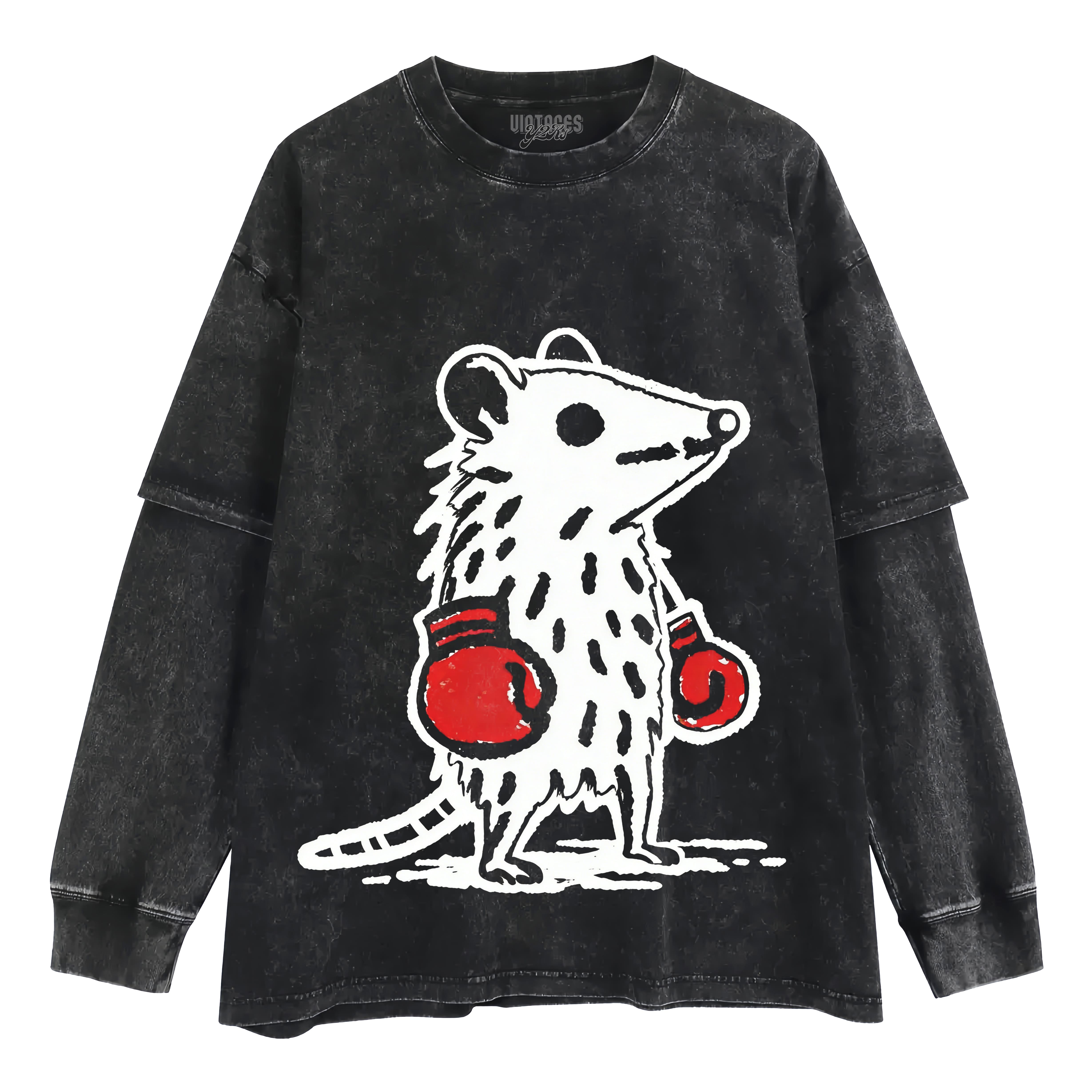 THE MOUSE BOXER TANK TOP & TEE & LONG SLEEVE & LAYERED LS & HOODIE