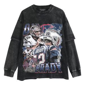 TOM BRADY - GREATEST LEGENDARY QUARTERBACK TANK TOP & TEE & LONG SLEEVE & LAYERED LS & HOODIE