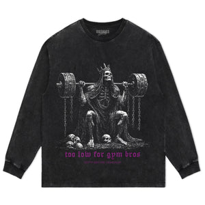 TOO LOW FOR GYM BROS GOLD TANK TOP & TEE & LONG SLEEVE & LAYERED LS & HOODIE