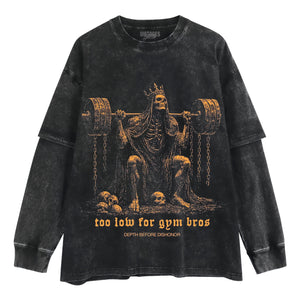 TOO LOW FOR GYM BROS GOLD V2 TANK TOP & TEE & LONG SLEEVE & LAYERED LS & HOODIE