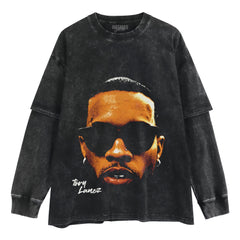 TORY LANEZ BIG FACE LAYERED LONG SLEEVE