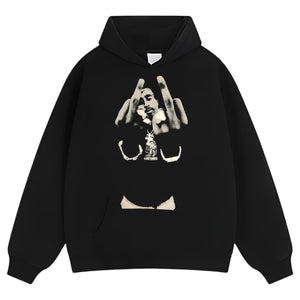 TUPAC MIDDLE FINGERS TANK TOP & TEE & LONG SLEEVE & LAYERED LS & HOODIE
