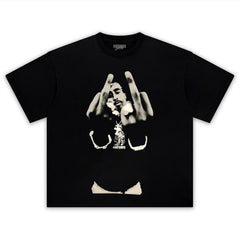 TUPAC MIDDLE FINGERS TANK TOP & TEE & LONG SLEEVE & LAYERED LS & HOODIE