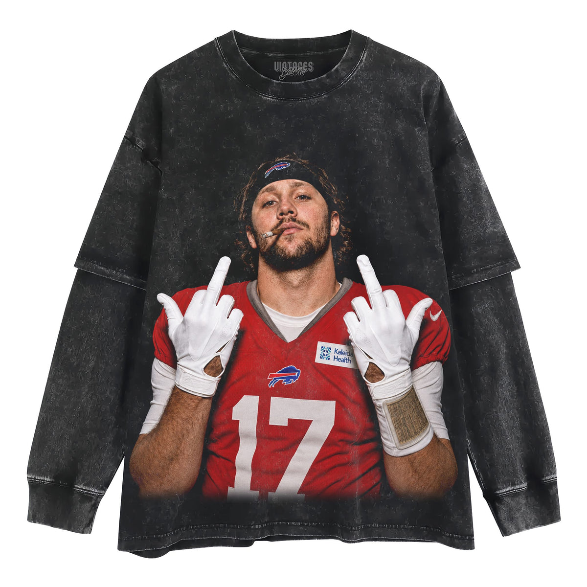 VINTAGE JOSH ALLEN FLIPPING THE BIRD MEME V6 TANK TOP & TEE & LONG SLEEVE & LAYERED LS & HOODIE