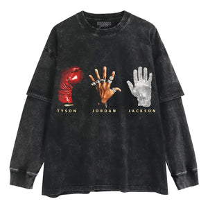 VINTAGE MICHAEL TYSON JORDAN JACKSON ICONIC HANDS TANK TOP & TEE & LONG SLEEVE & LAYERED LS & HOODIE