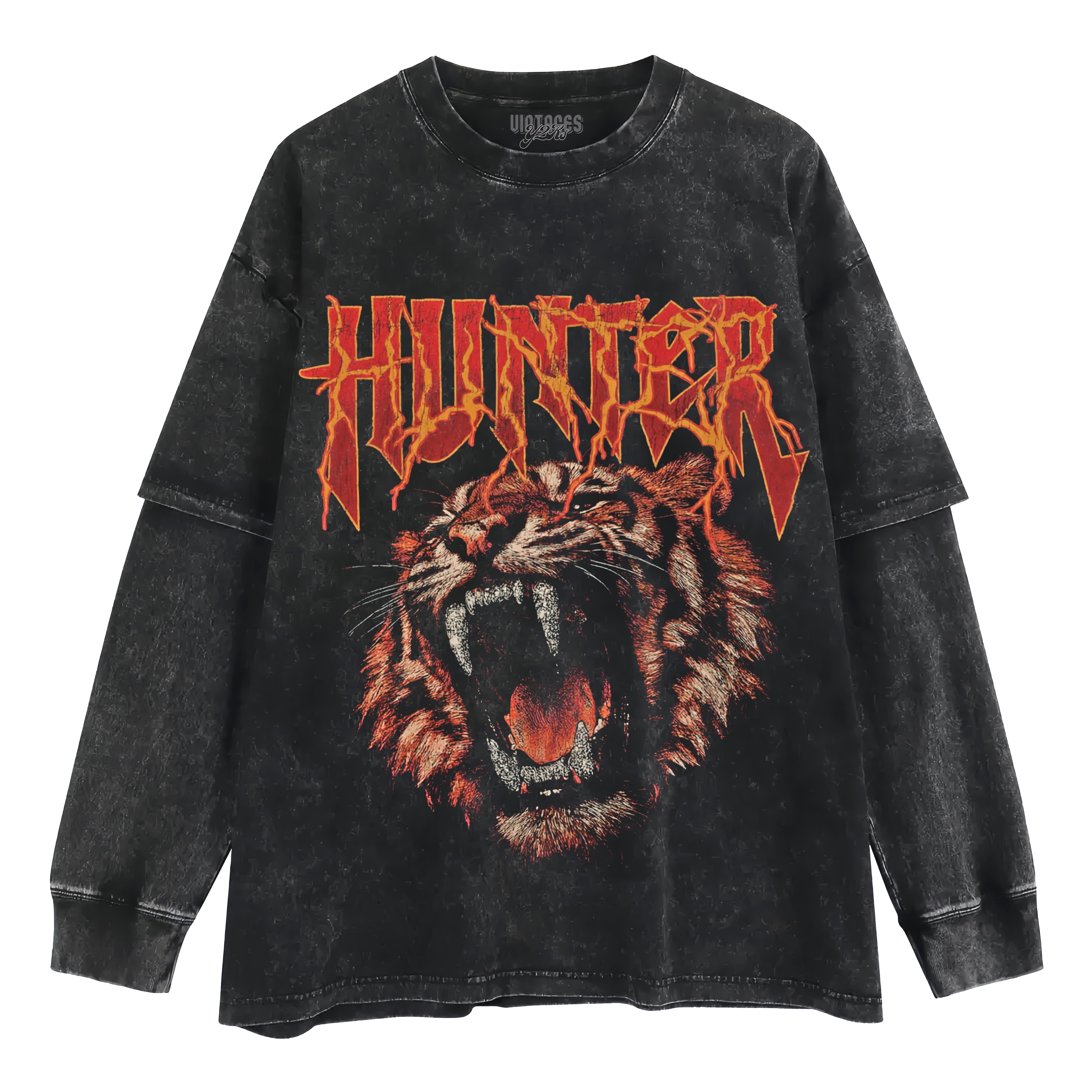 VINTAGE TIGER STREETWEAR TANK TOP & TEE & LONG SLEEVE & LAYERED LS & HOODIE